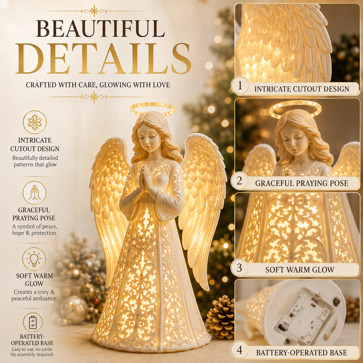 ✨ Angel Christmas Guardian Light – A Symbol of Hope, Love & Protection