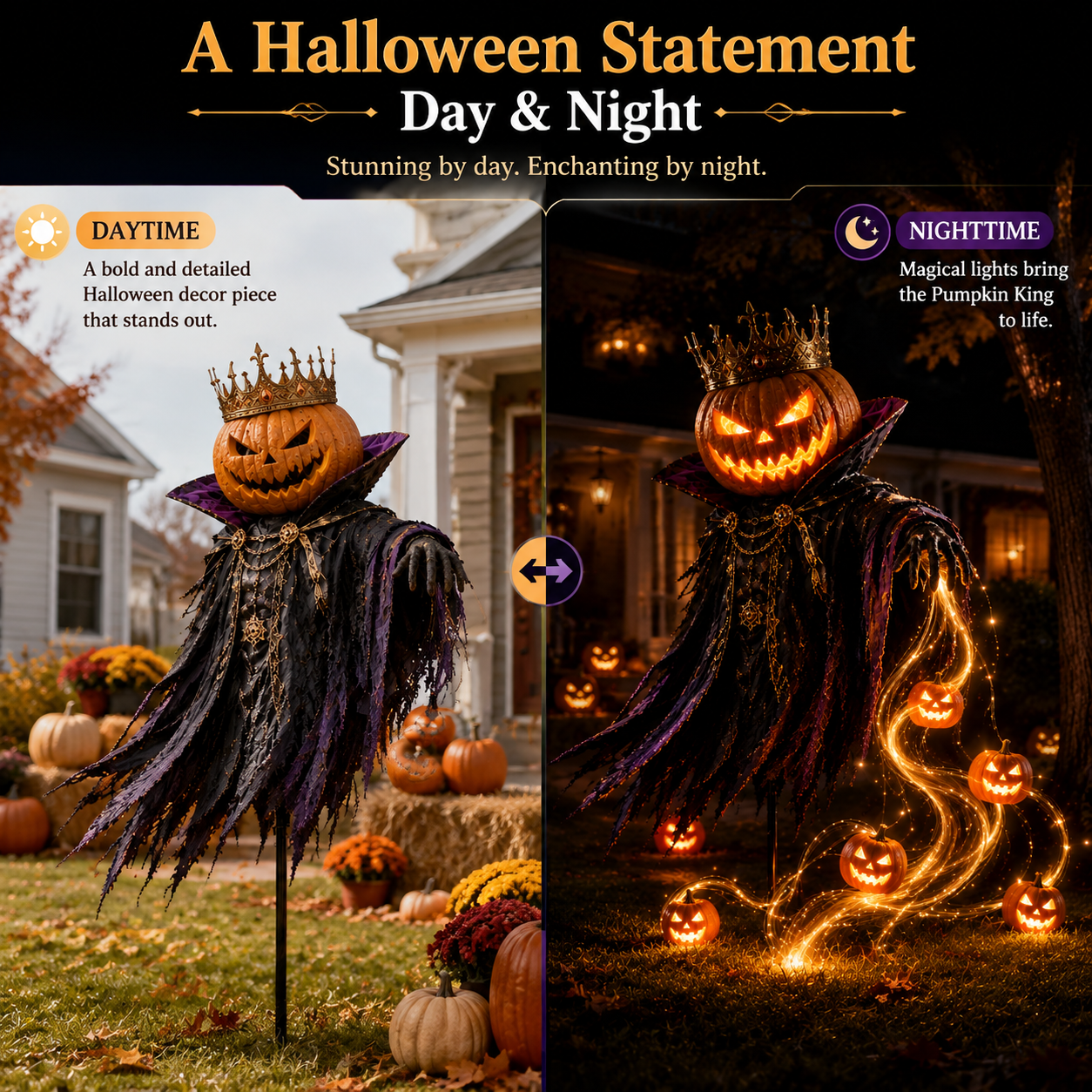 🎁Today 49% OFF🎁🎃Pumpkin King Awakening™ – Flowing LED Halloween Yard Light