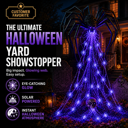🎁Only Today 49% OFF 🔥 Halloween Spider Web Light Show🕷️