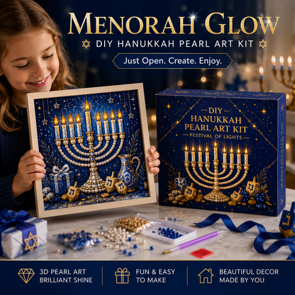 🎁DIY Hanukkah Pearl Art Kit ✨