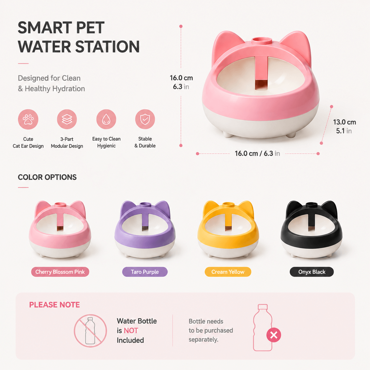 Automatic Self Refill Water Bowl for Cats & Dogs