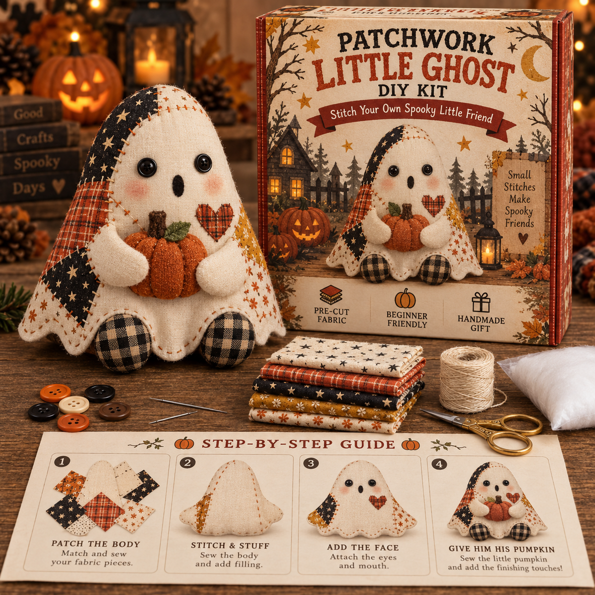 Spooky Stitches DIY Ghost Family Kit