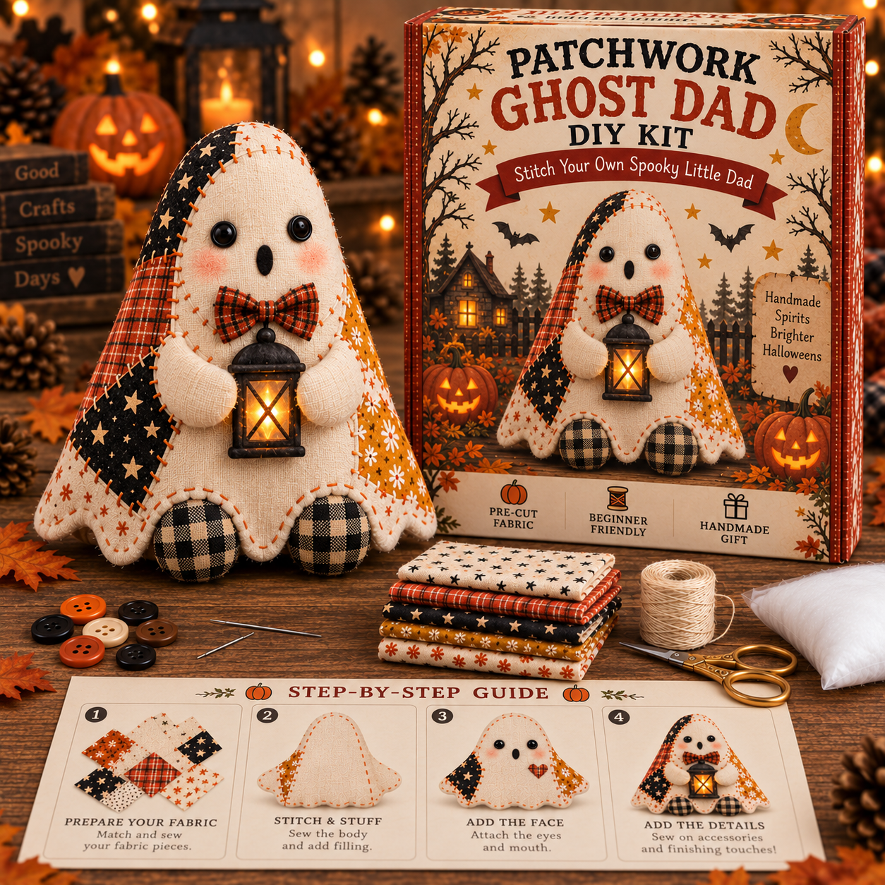 Spooky Stitches DIY Ghost Family Kit