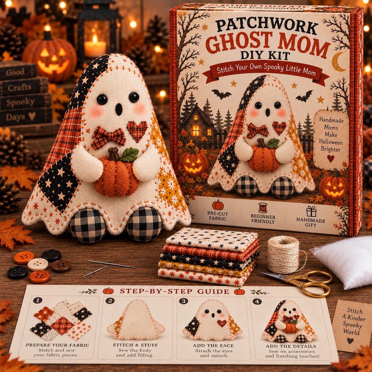 Spooky Stitches DIY Ghost Family Kit
