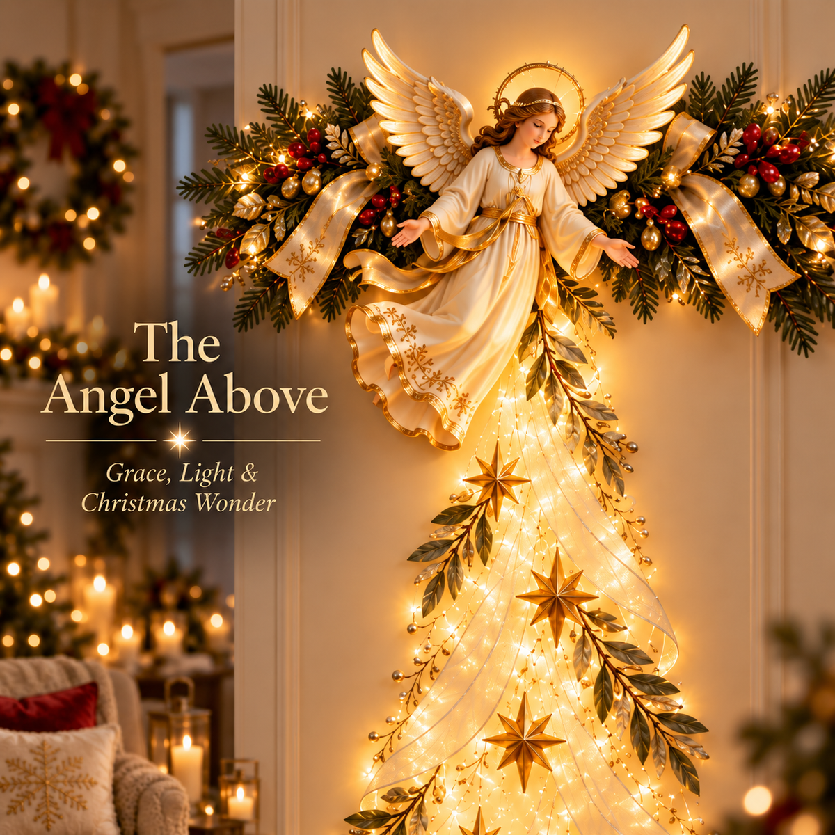 ✨ Angels Over Bethlehem Lighted Christmas Wall Decor