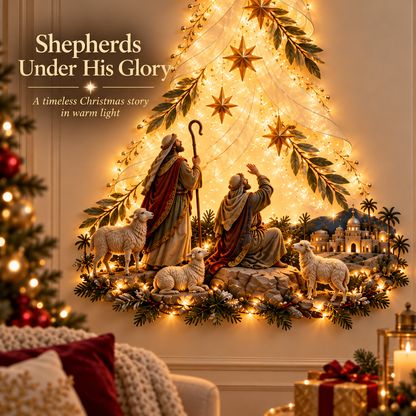 ✨ Angels Over Bethlehem Lighted Christmas Wall Decor