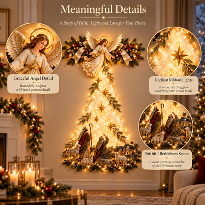 ✨ Angels Over Bethlehem Lighted Christmas Wall Decor