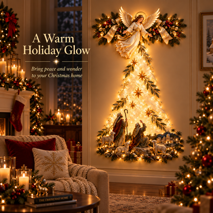 ✨ Angels Over Bethlehem Lighted Christmas Wall Decor