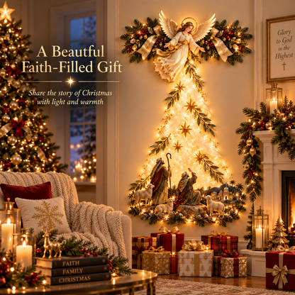 ✨ Angels Over Bethlehem Lighted Christmas Wall Decor