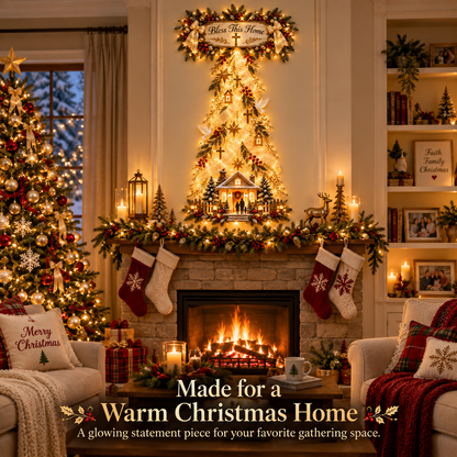 ✨ Bless This Home – Lighted Christian Christmas Wall Decor