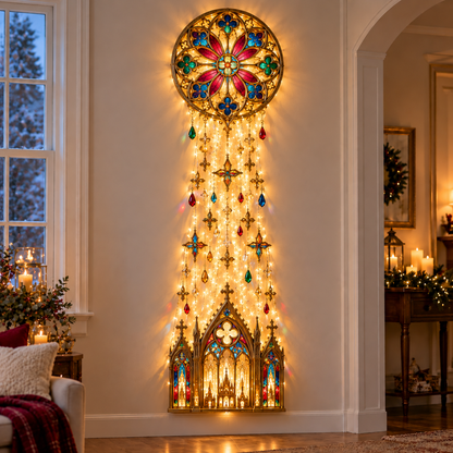 ✨ Cathedral Grace Stained Glass Cascade Wall Light™