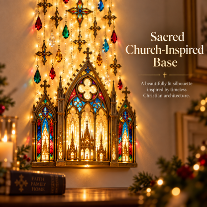 ✨ Cathedral Grace Stained Glass Cascade Wall Light™