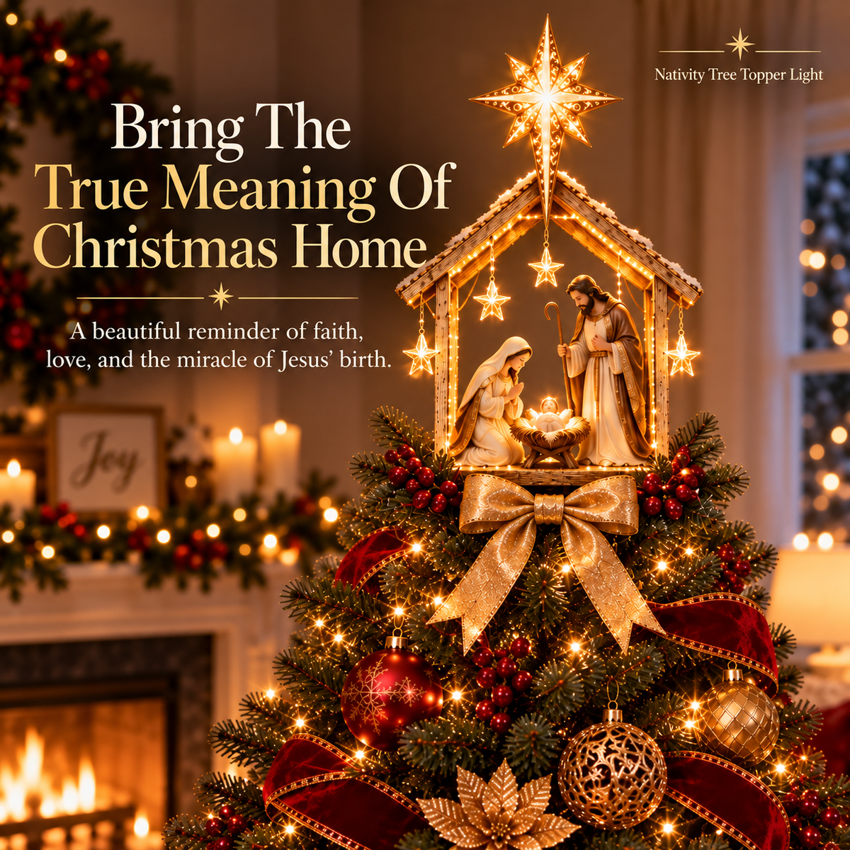 Bethlehem Star Nativity Tree Topper