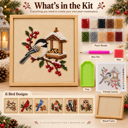 Backyard Birds Pearl Art DIY Kit Collection