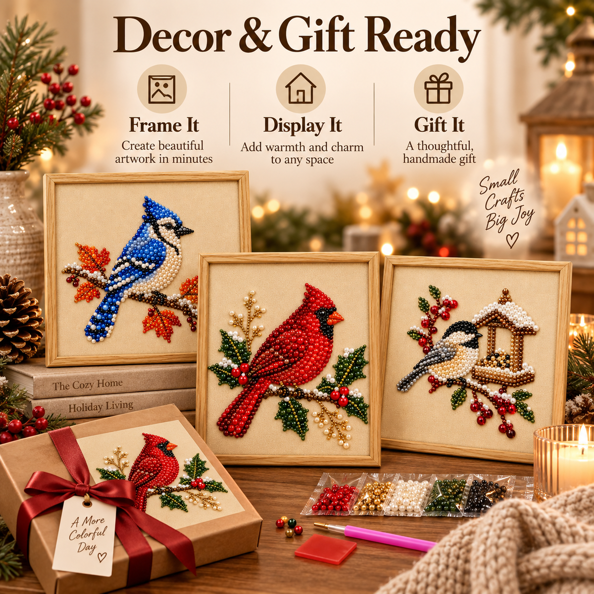 Backyard Birds Pearl Art DIY Kit Collection