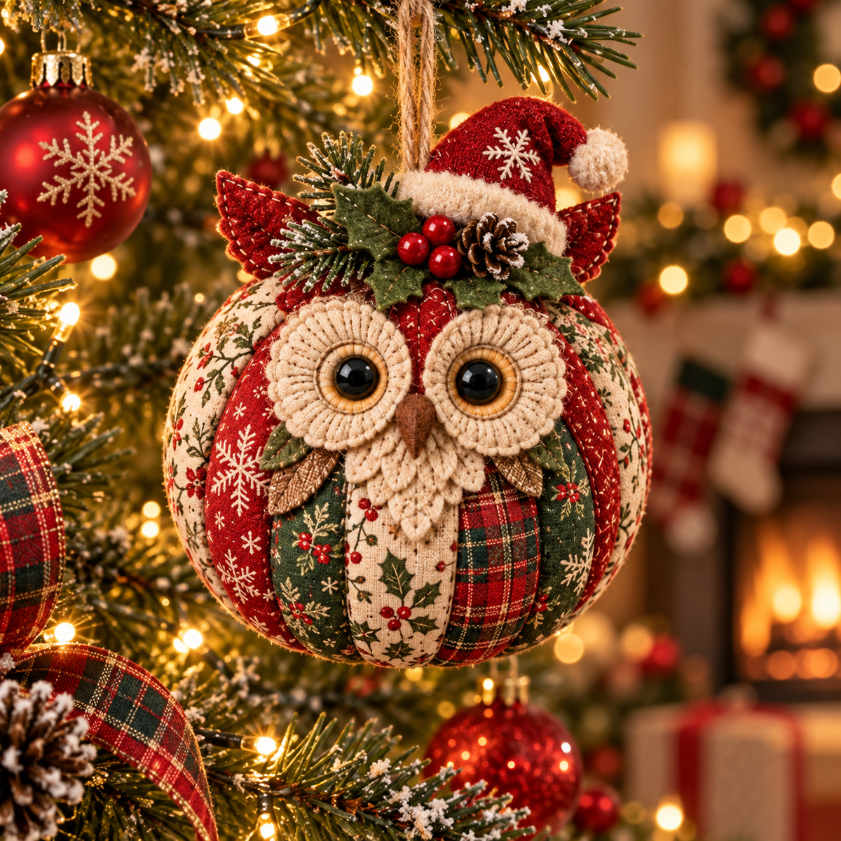 Owl Christmas ornament