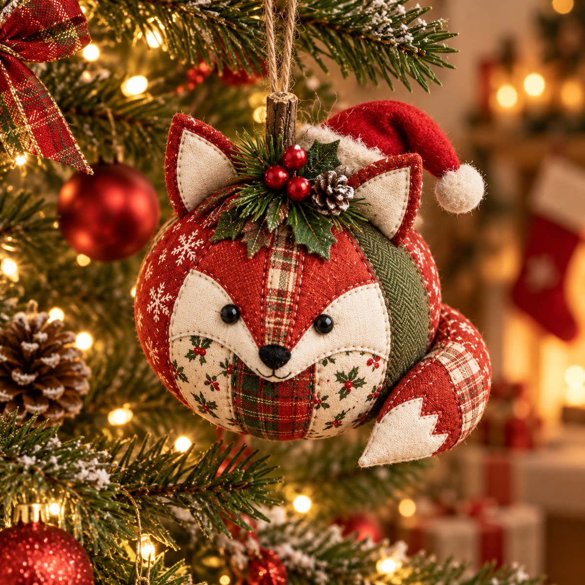 Fox Christmas ornament