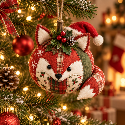 Handmade Woodland Animal Christmas Ornaments