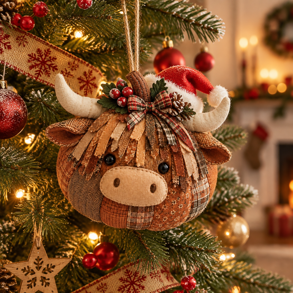 Woodland animal Christmas ornament
