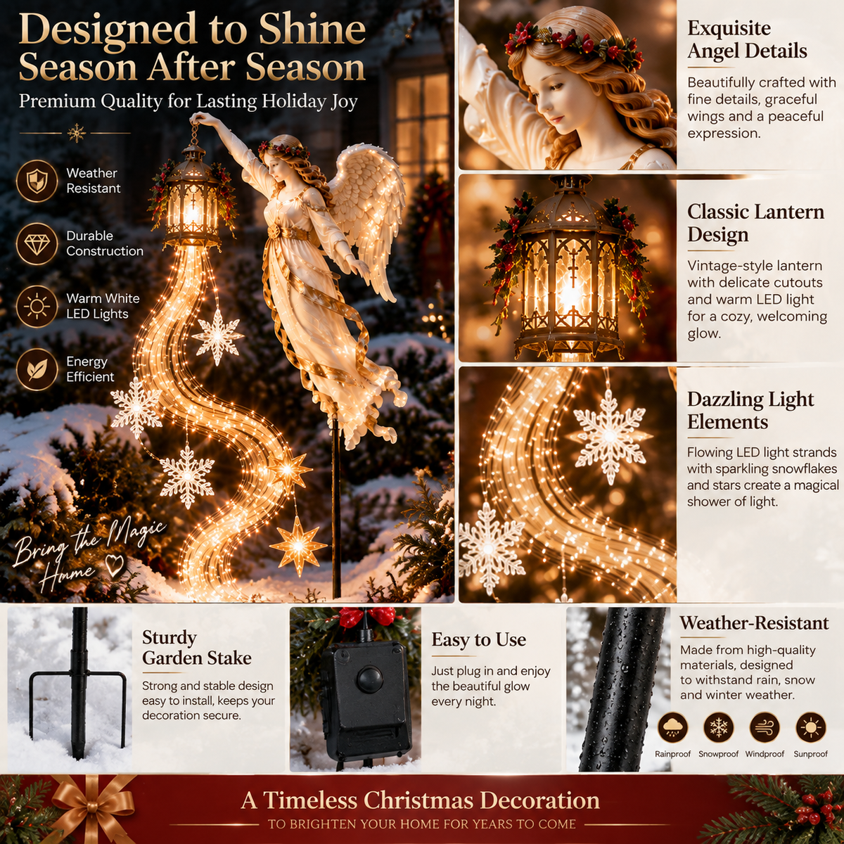 Guardian Angel Christmas Pathway Light