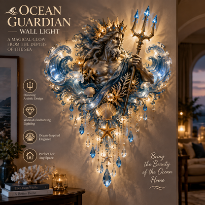 🔥 Last Day 50% OFF 🔱 Ocean Guardian Poseidon Wall Light