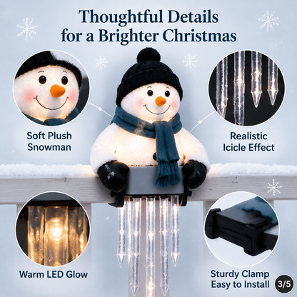 🔥 Today 49% OFF - ⛄WinterGlow Snowman Icicle Light Decor🩵