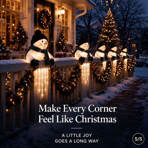 🔥 Today 49% OFF - ⛄WinterGlow Snowman Icicle Light Decor🩵