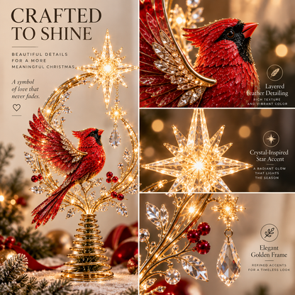 🐦Cardinal Heaven’s Light Tree Topper🌟