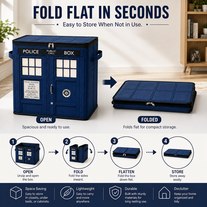 Tardis Foldable Storage Tote