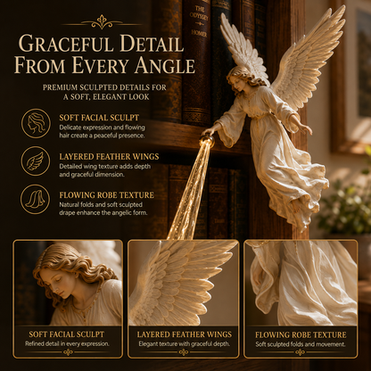 🎁 Heavenly Guardian — Angel Beam Bookshelf Decor