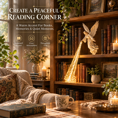 🎁 Heavenly Guardian — Angel Beam Bookshelf Decor