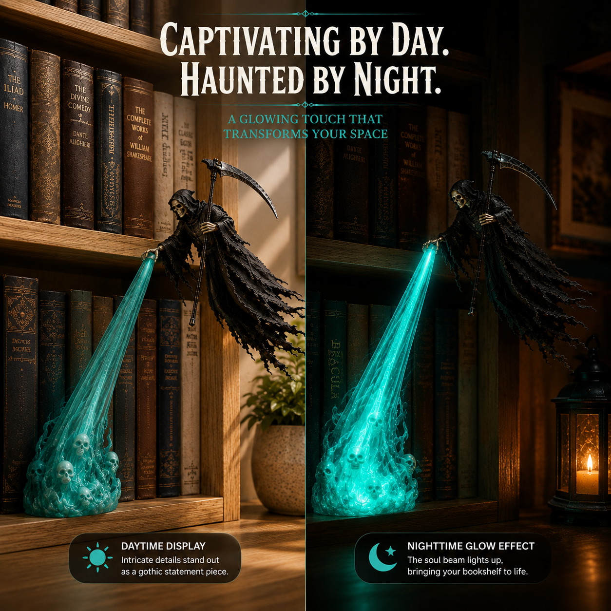 👻👻The Soul Collector — Haunted Reaper Shelf Light