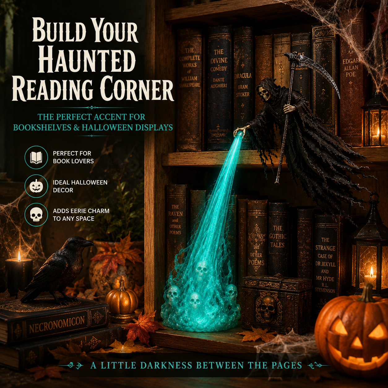 👻👻The Soul Collector — Haunted Reaper Shelf Light