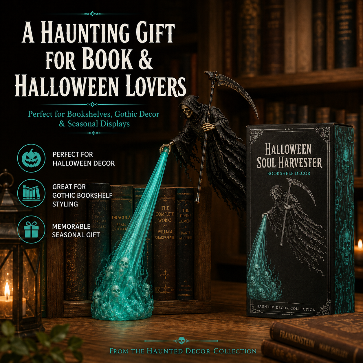 👻👻The Soul Collector — Haunted Reaper Shelf Light