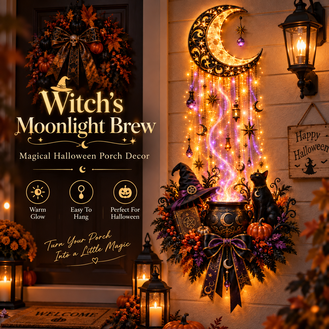 Witch's Moonlight Brew Halloween Wall Decor