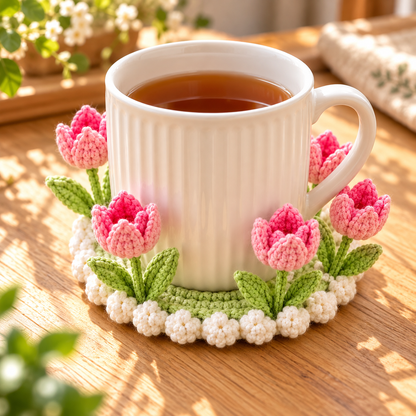 Handmade Crochet Floral Coaster | Everlasting Table Art 🌸