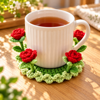 Handmade Crochet Floral Coaster | Everlasting Table Art 🌸