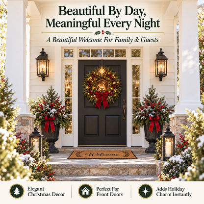 🔥Last Day 49% OFF🔥✝️ Lighted Bethlehem Nativity Wreath