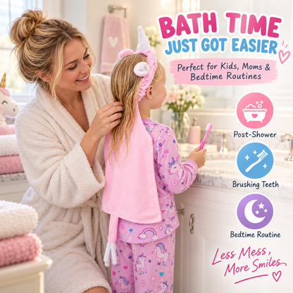 Cute & Cozy Wearable Hair Drying Towel for Kids