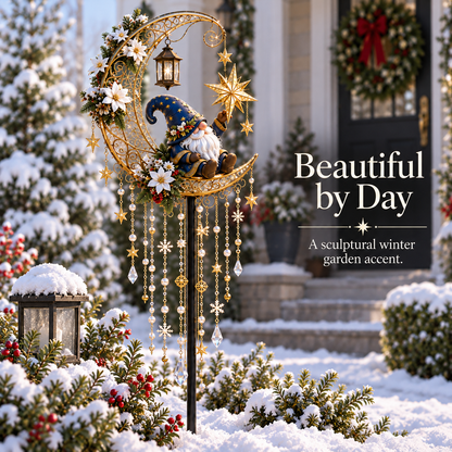 ✨ Last Day 49% OFF✨ 🧙Gnome Moonfall Tassel Stake™ – Solar Lighted Christmas Garden Decor 🎄