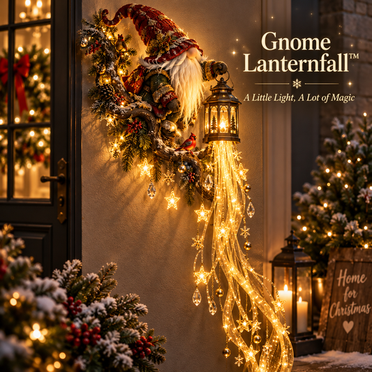 ✨ Last Day 49% OFF✨🎄✨ Gnome Lanternfall Wall Light™ – Long Cascading Christmas Wall Decor 🏮