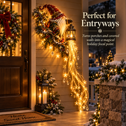 ✨ Last Day 49% OFF✨🎄✨ Gnome Lanternfall Wall Light™ – Long Cascading Christmas Wall Decor 🏮