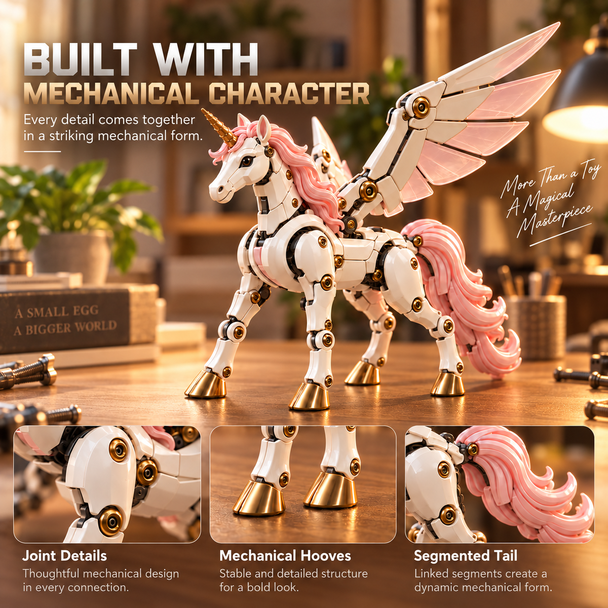 🦄 2-in-1 Transforming Mechanical Unicorn Egg – Winged Fantasy Figure!!!