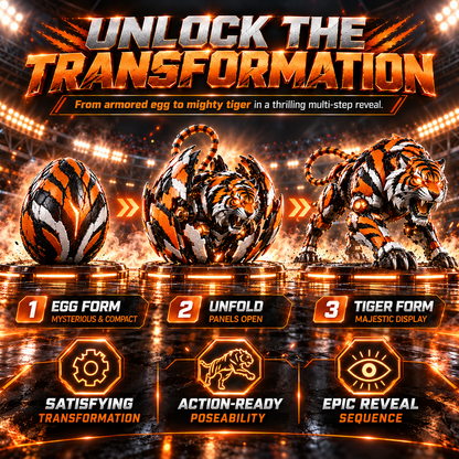 🐯TigerMorph – Egg to Tiger Transforming Mechanical Figure