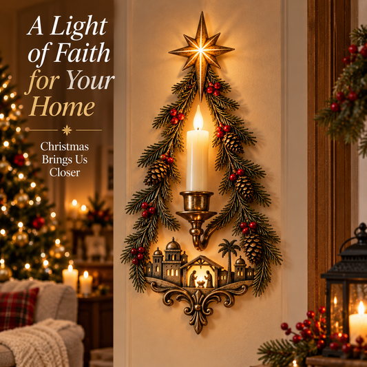 ✨ Last Day 49% OFF ⭐ Bethlehem Star Nativity Candle Sconce™ – Lighted Christmas Wall Decor