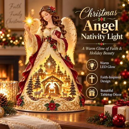 👼🪽Last Day 50% OFF ✨ Christmas Angel Nativity Light – Bring The True Meaning Of Christmas Home