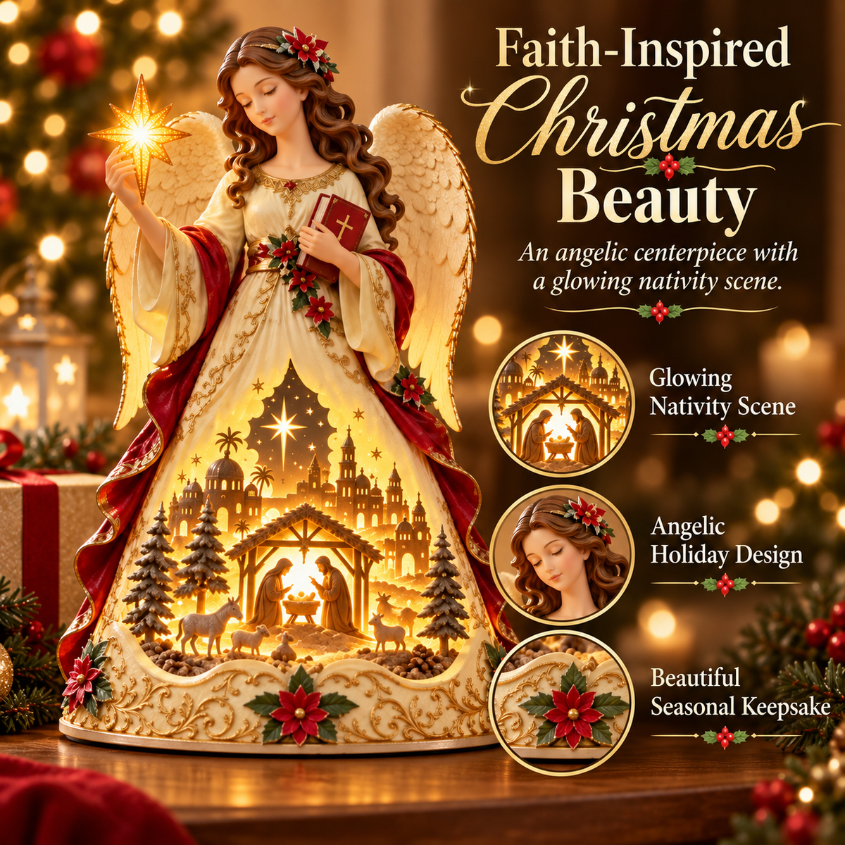 👼🪽Last Day 50% OFF ✨ Christmas Angel Nativity Light – Bring The True Meaning Of Christmas Home