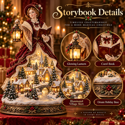 Last Day 49% OFF 🎄 Victorian Caroler Christmas Glow™ – Lighted Village Lady Tabletop Decor