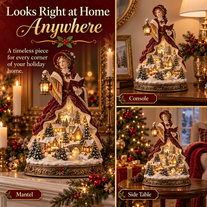 Last Day 49% OFF 🎄 Victorian Caroler Christmas Glow™ – Lighted Village Lady Tabletop Decor