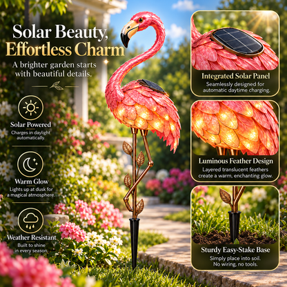 🦩 Flamingo Garden Glow™ – Solar Outdoor Lights✨